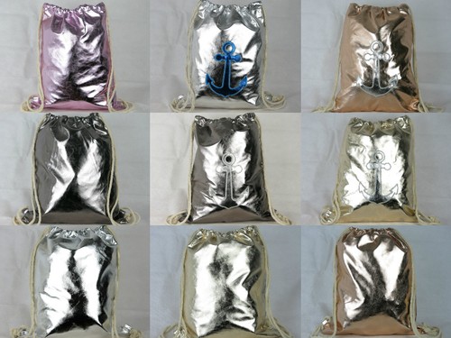 Metallic beuteltasche rucksack - metallic,